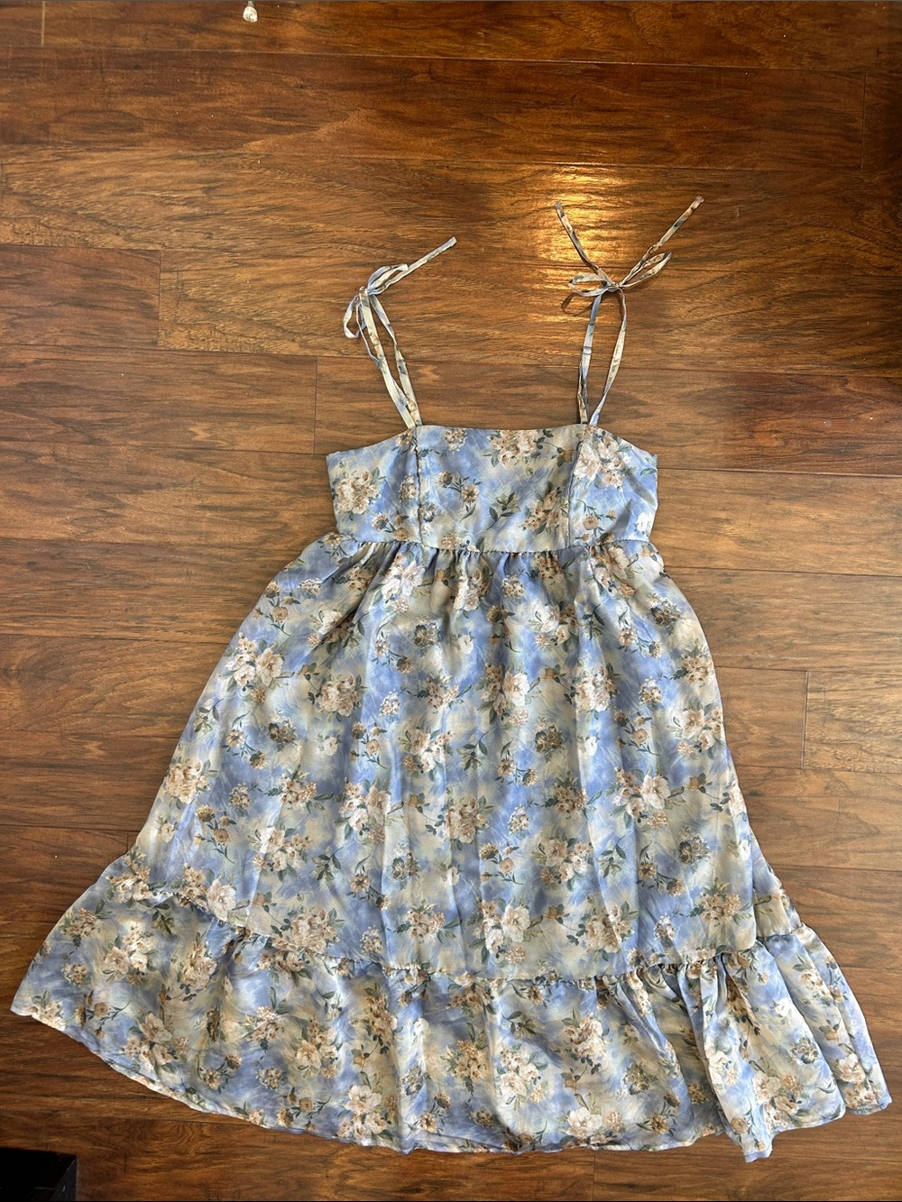 wild fable Blue Floral Tie-Shoulder Sundress